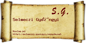 Selmeczi Gyöngyi névjegykártya