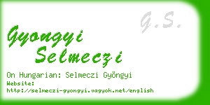gyongyi selmeczi business card