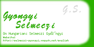 gyongyi selmeczi business card